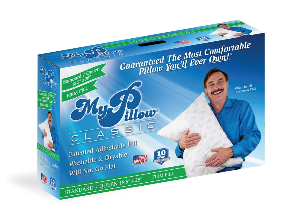 MyPillow Classic Pillow rolled packaging for easy delivery