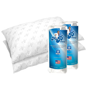 MyPillow Classic queen pillows close-up showing plush, balanced support.