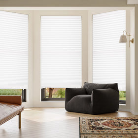 MYshade white shades cut to fit windows for a clean, tailored look