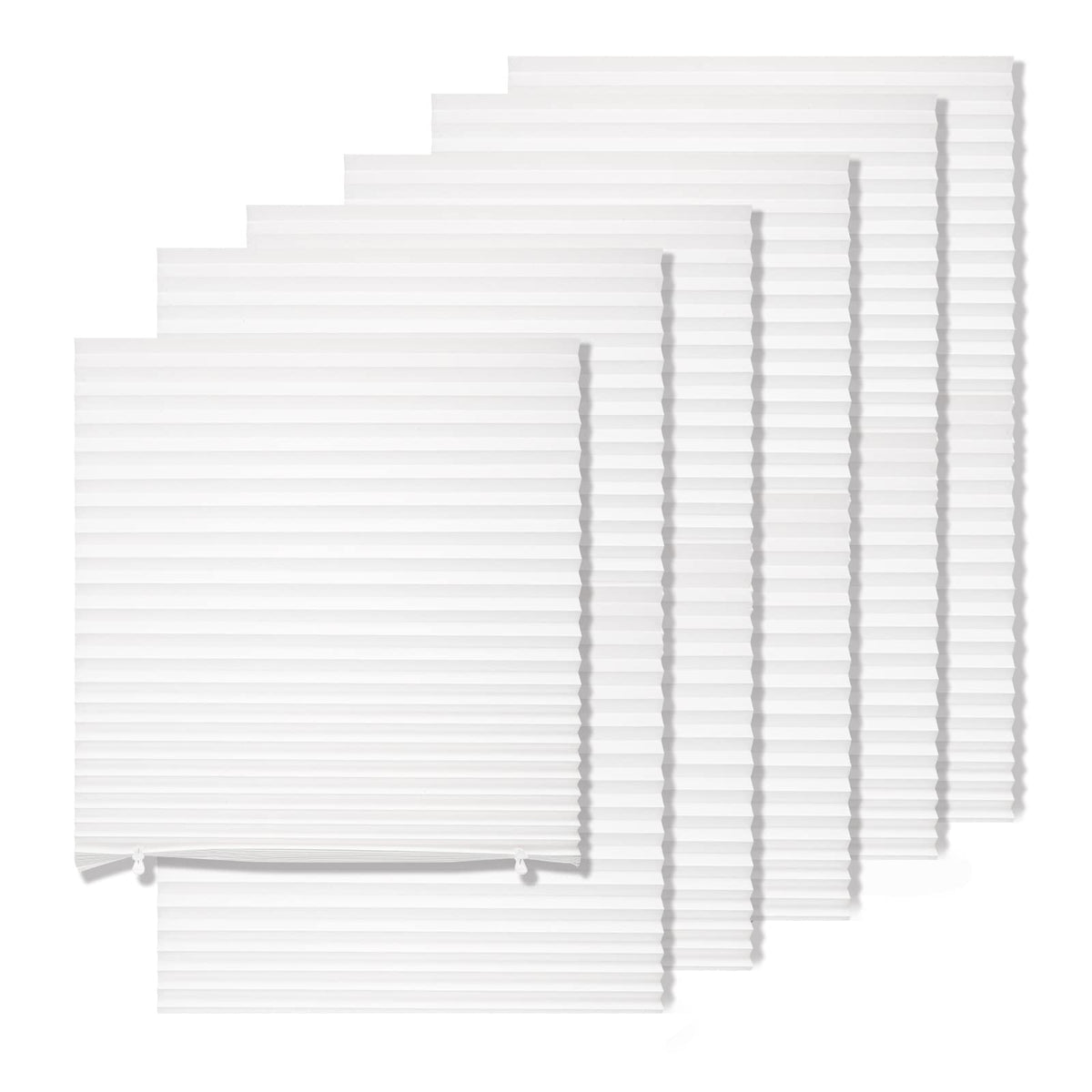 MYshade white paper shades unrolled for quick privacy and light control