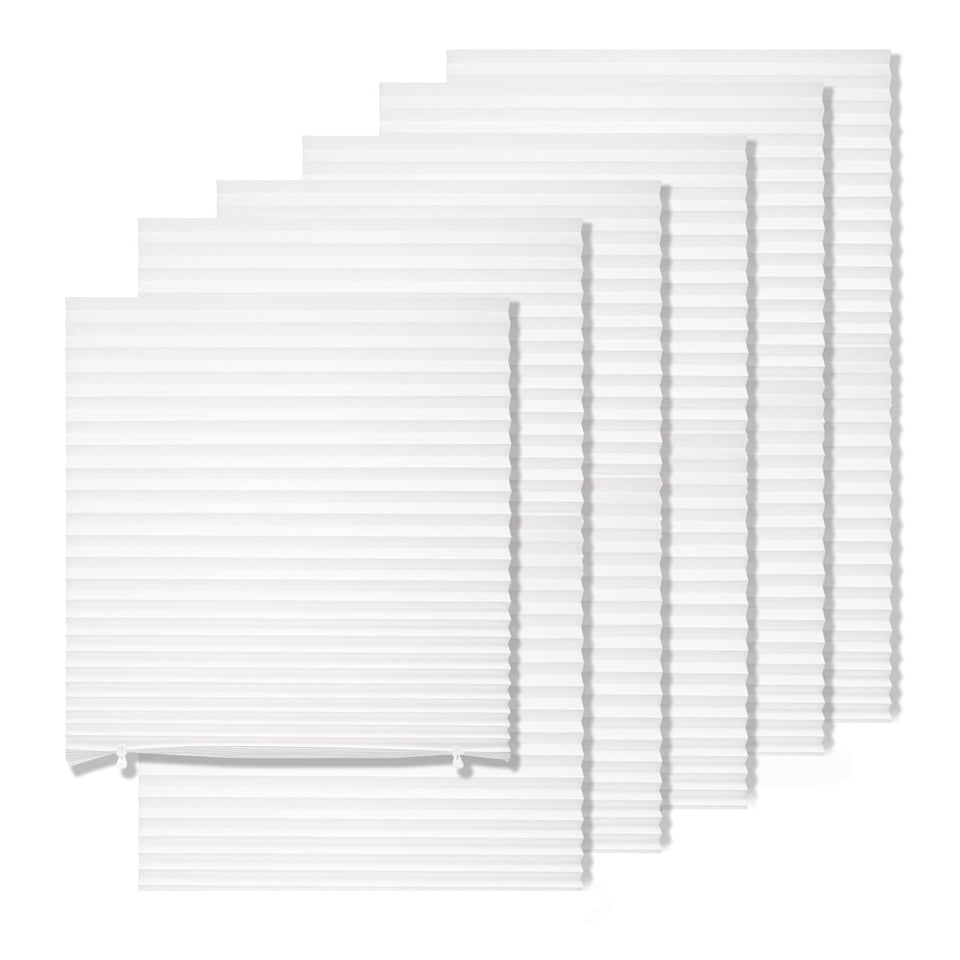 MYshade white paper shades unrolled for quick privacy and light control
