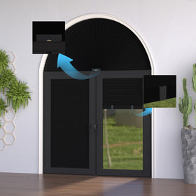 MYshade arch shade blocks light for daytime privacy and comfort.