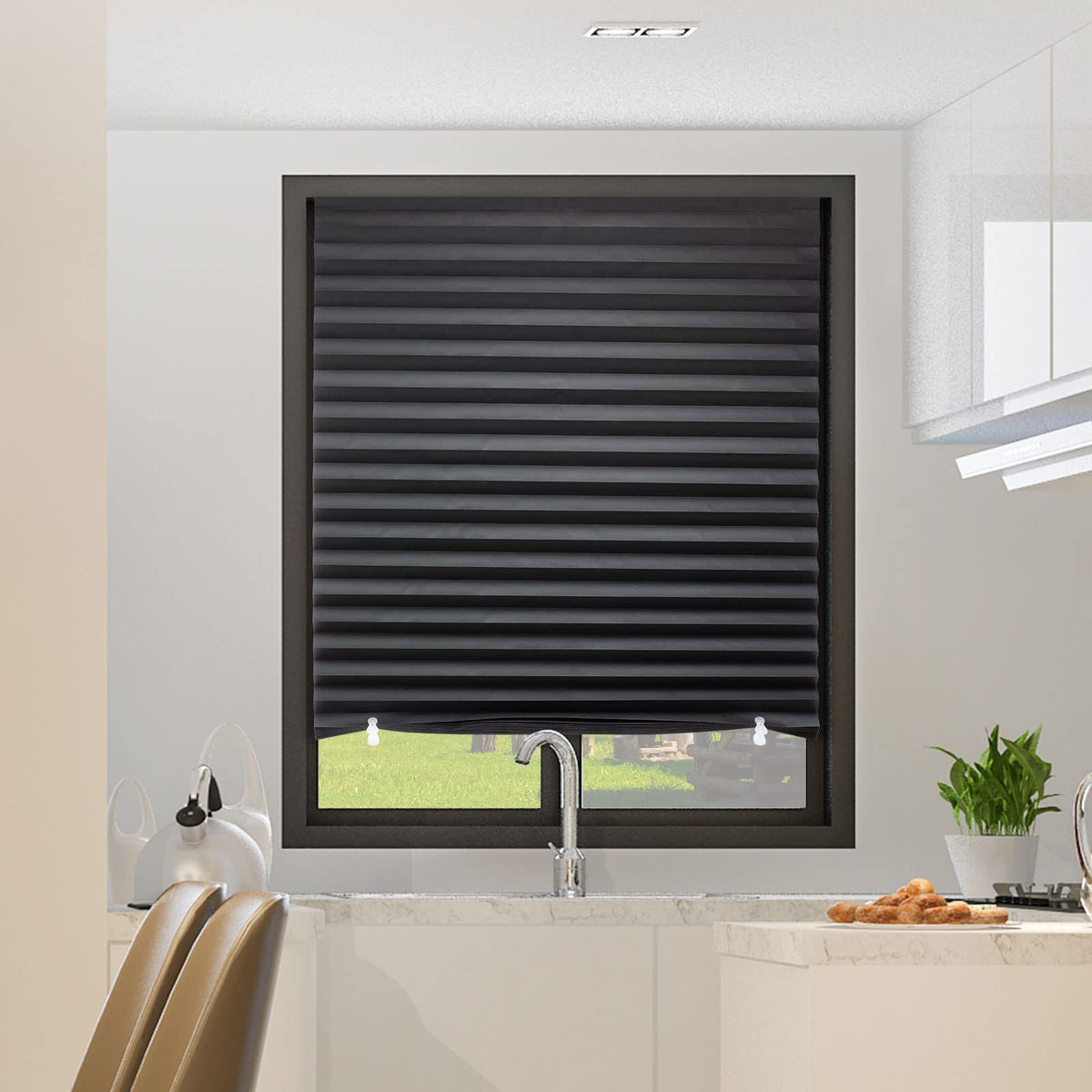 Tool-free installation with no drilling or cords required