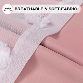 Grommet-top design makes curtain hanging reliable and kid-friendly for busy homes.