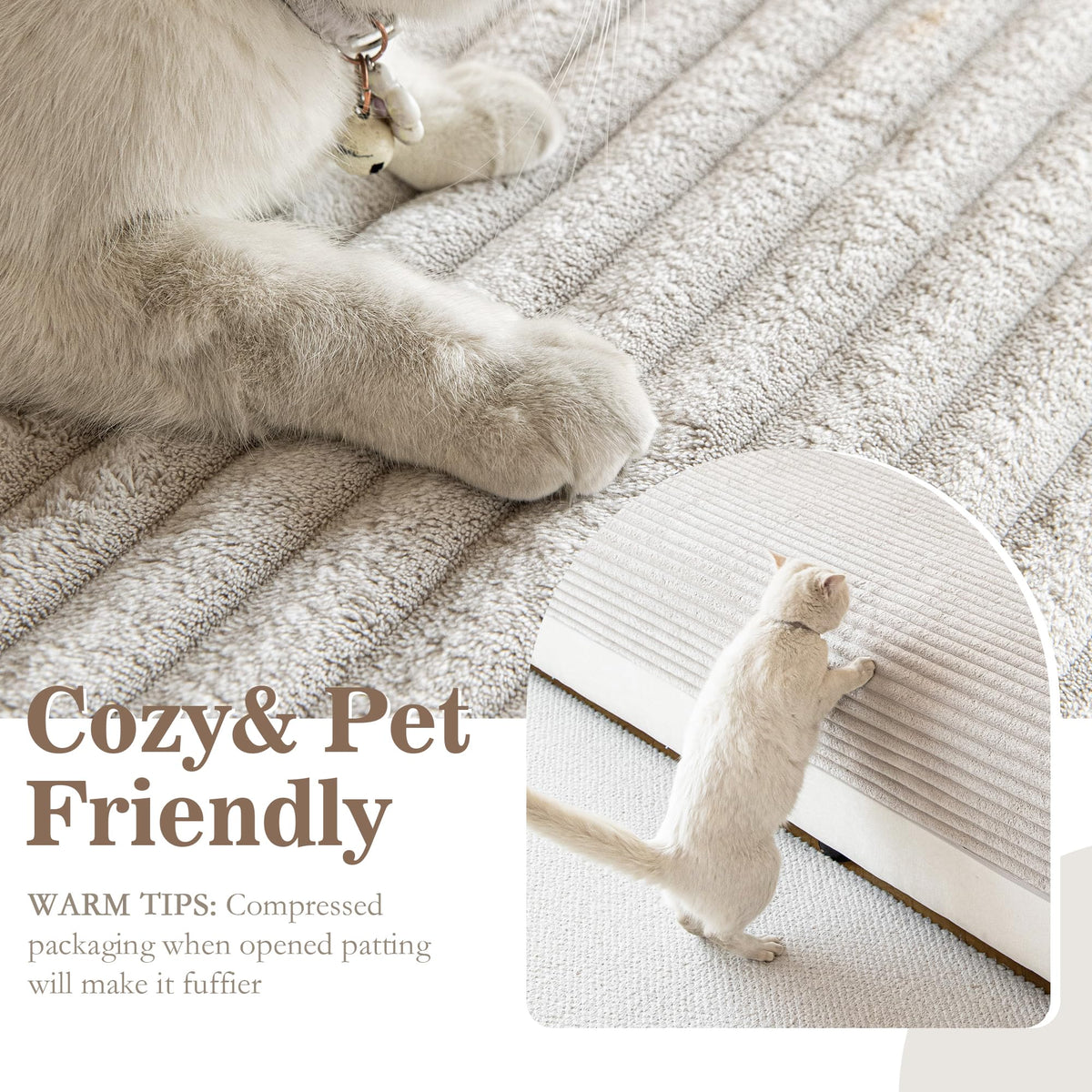 MYSKY HOME anti-slip bottom keeps the cover in place on cushions.