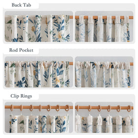 MYSKY HOME back tab and rod pocket hanging options for flexible styling.