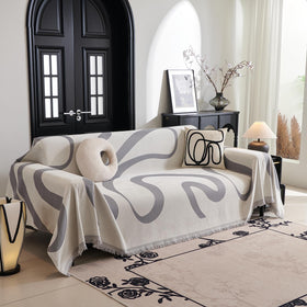 MYSKY HOME boho couch cover on sofa provides chic protection for daily use