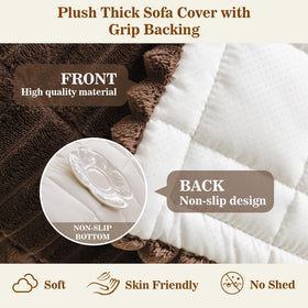 MYSKY HOME chocolate sofa cover adds cozy style to any living room