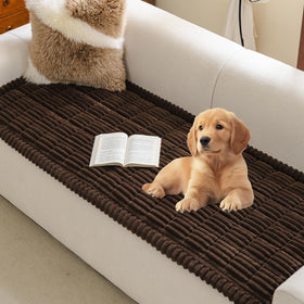 MYSKY HOME couch cover for a 3-cushion sofa protects against pet hair