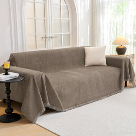 MYSKY HOME couch cover chenille texture close-up for soft durability.