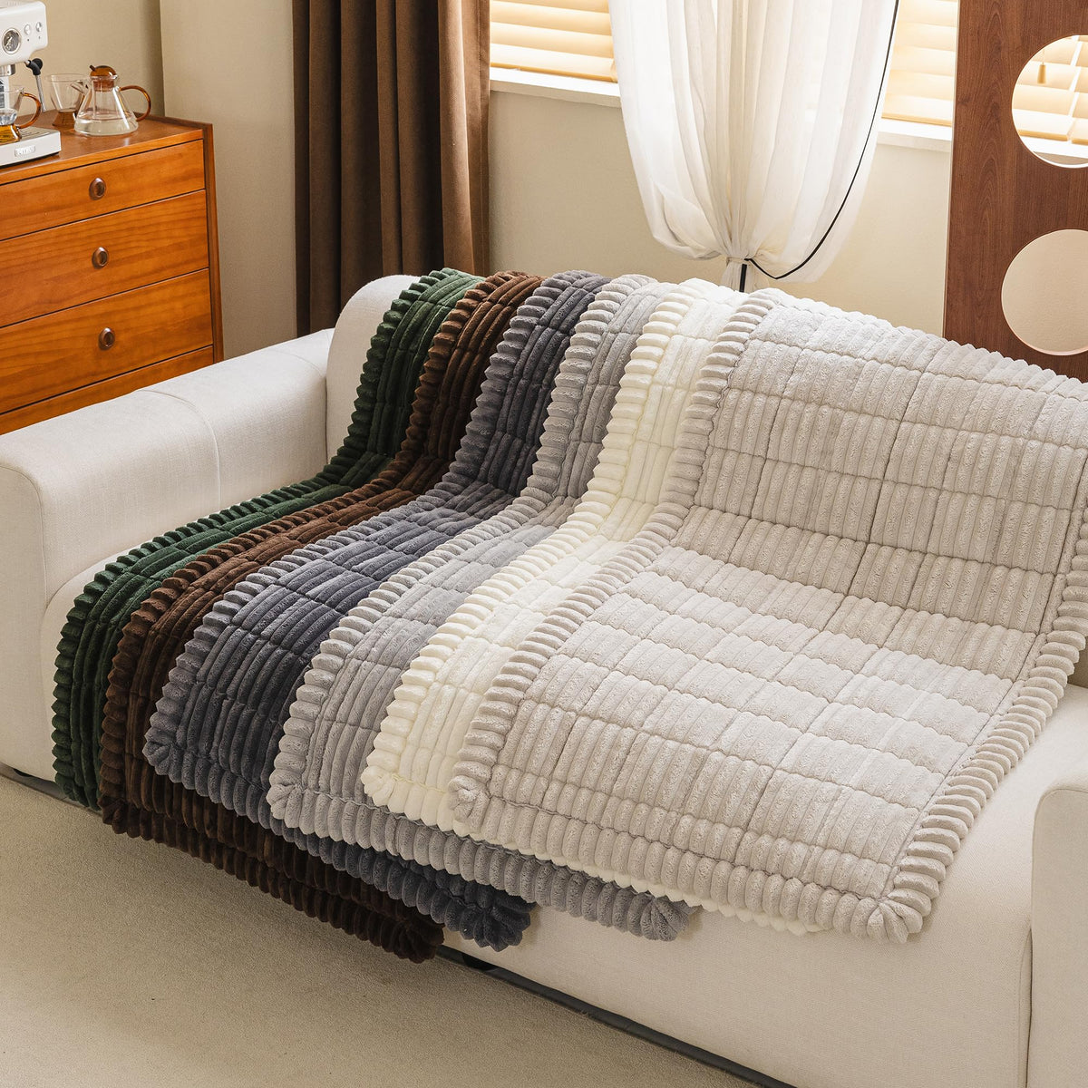MYSKY HOME couch cover for everyday use on a 3-cushion sofa