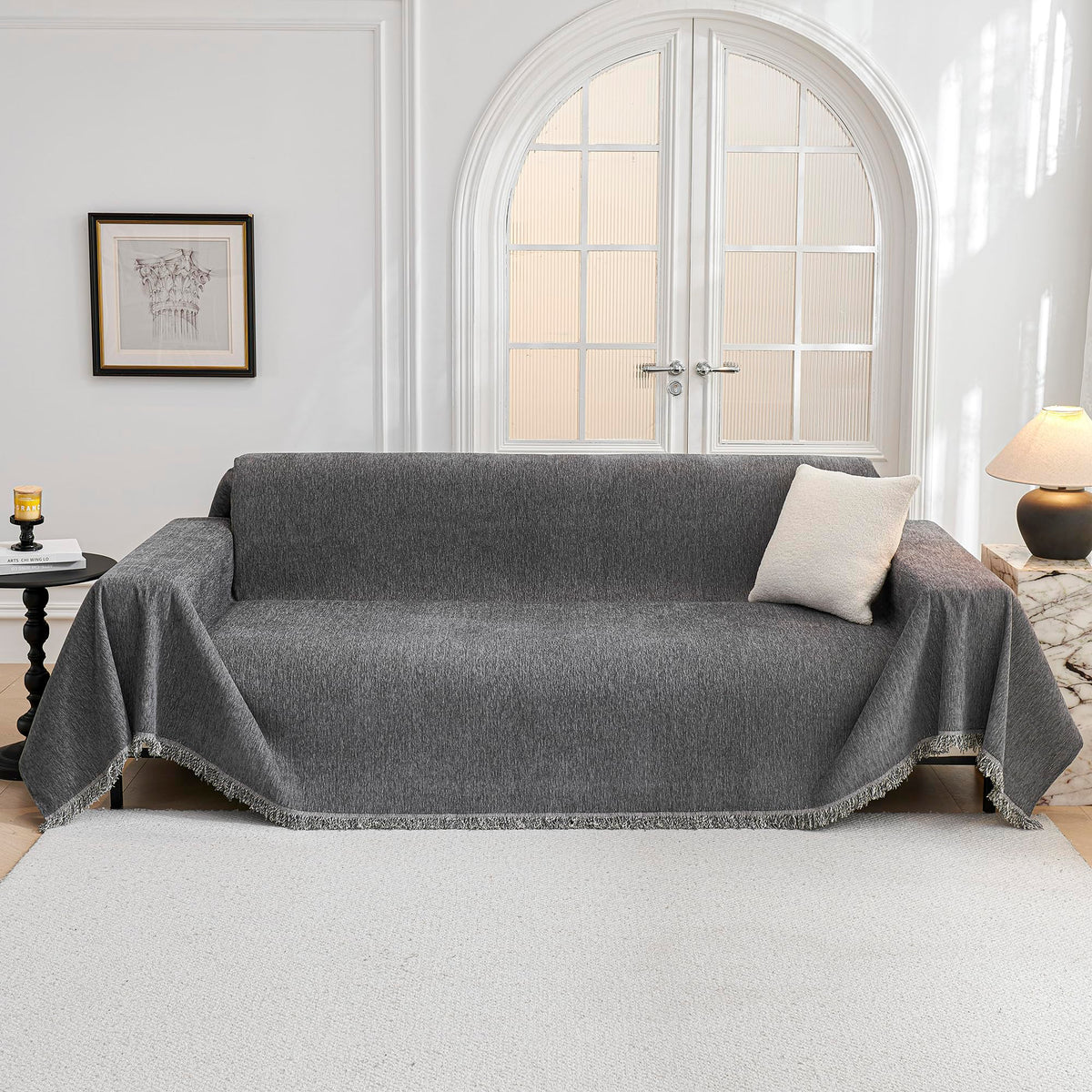 MYSKY HOME dark grey option complements modern living room palettes.