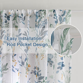 MYSKY HOME wisteria print detail enhances elegant bedroom decor.