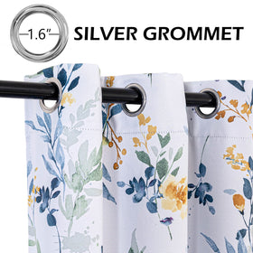 MYSKY HOME grommet curtains assembly demonstrates easy hanging with standard rods.