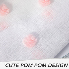 MYSKY HOME light-filtering rod pocket curtains in pink soften glare.