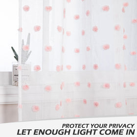 MYSKY HOME nursery voile curtains in pink provide airy texture and color.