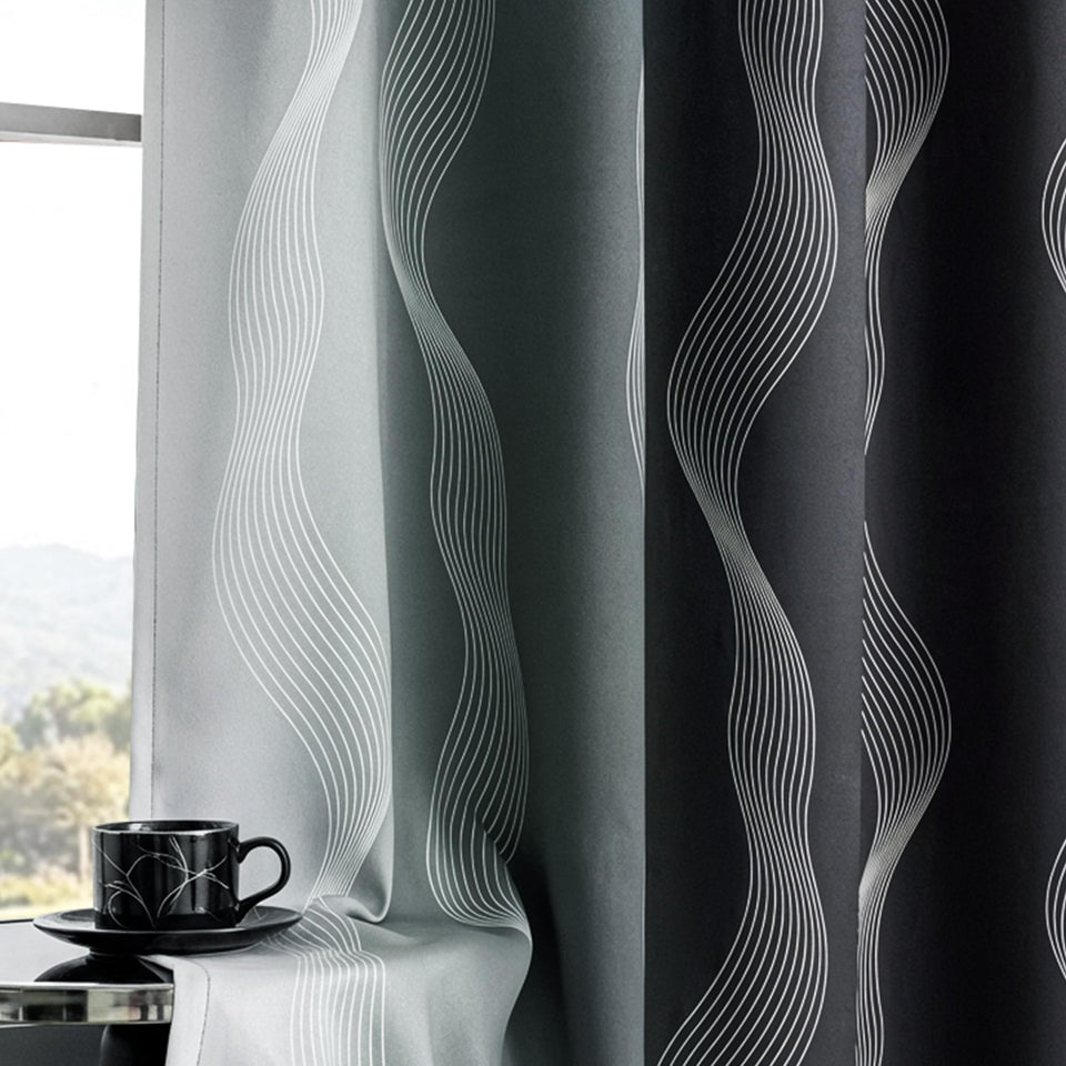 MYSKY HOME Ombre blackout curtains with 95% light block for room darkening and privacy.