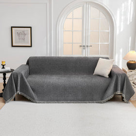 MYSKY HOME oversized couch cover with anti-slip design keeps your sofa in place.