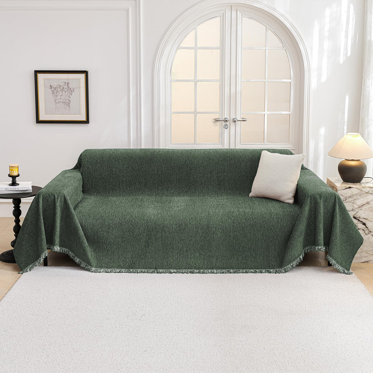 Pet-friendly MYSKY HOME couch protector guarding the upholstery