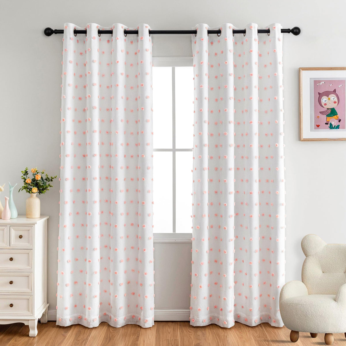 MYSKY HOME pink blackout curtains full-set window for total privacy and light blocking.