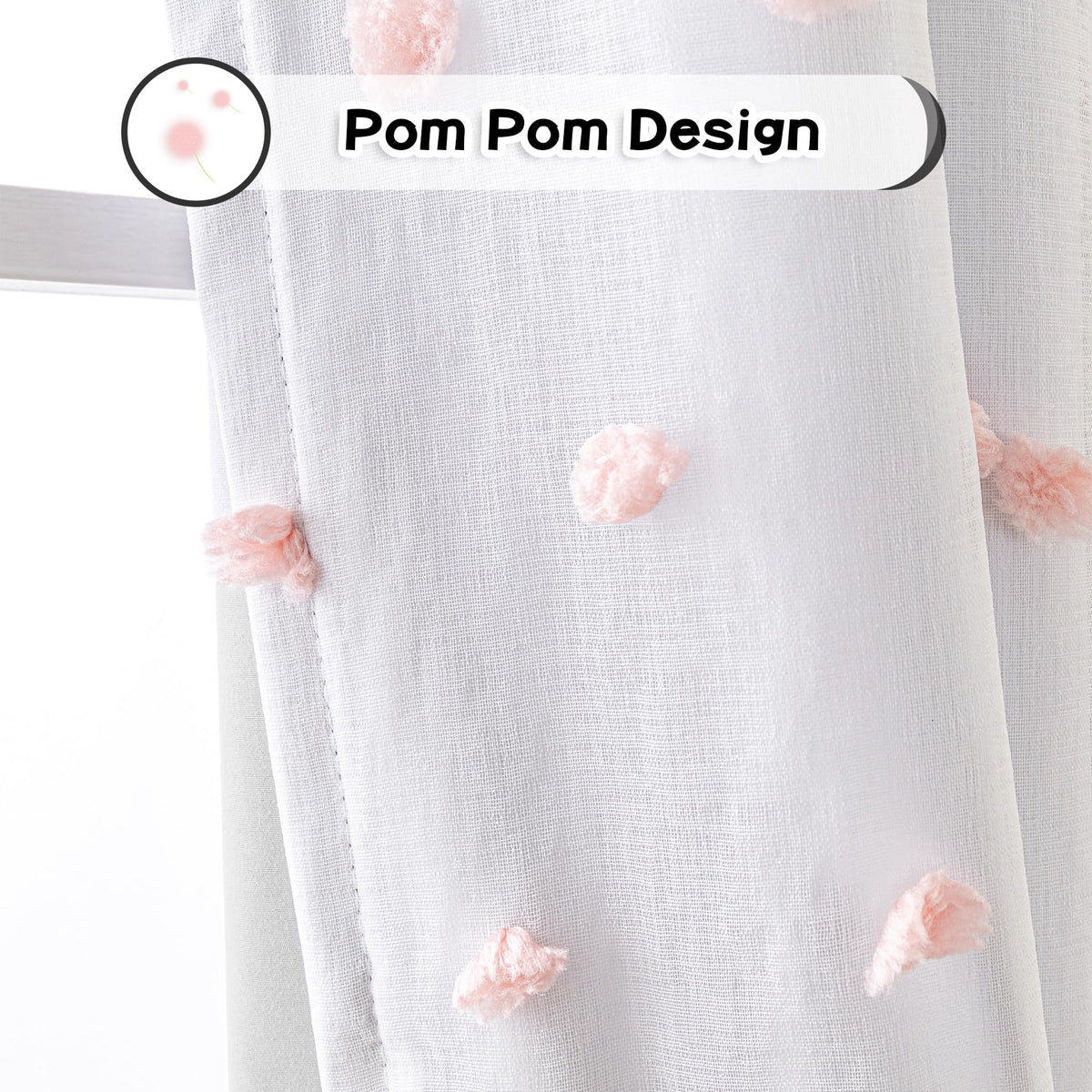 MYSKY HOME pink blackout curtains 2-panel set delivering privacy and room-darkening for naps.