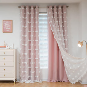 MYSKY HOME pink curtains in a nursery offering soft light and cozy privacy.