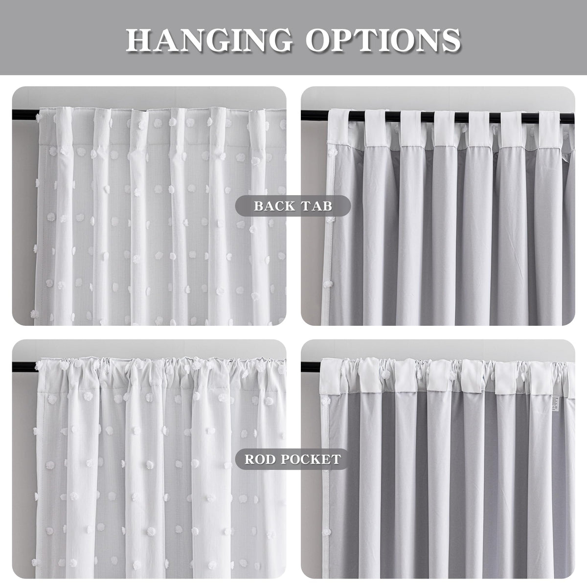 MYSKY HOME pom pom sheer detail adds stylish softness and diffusion