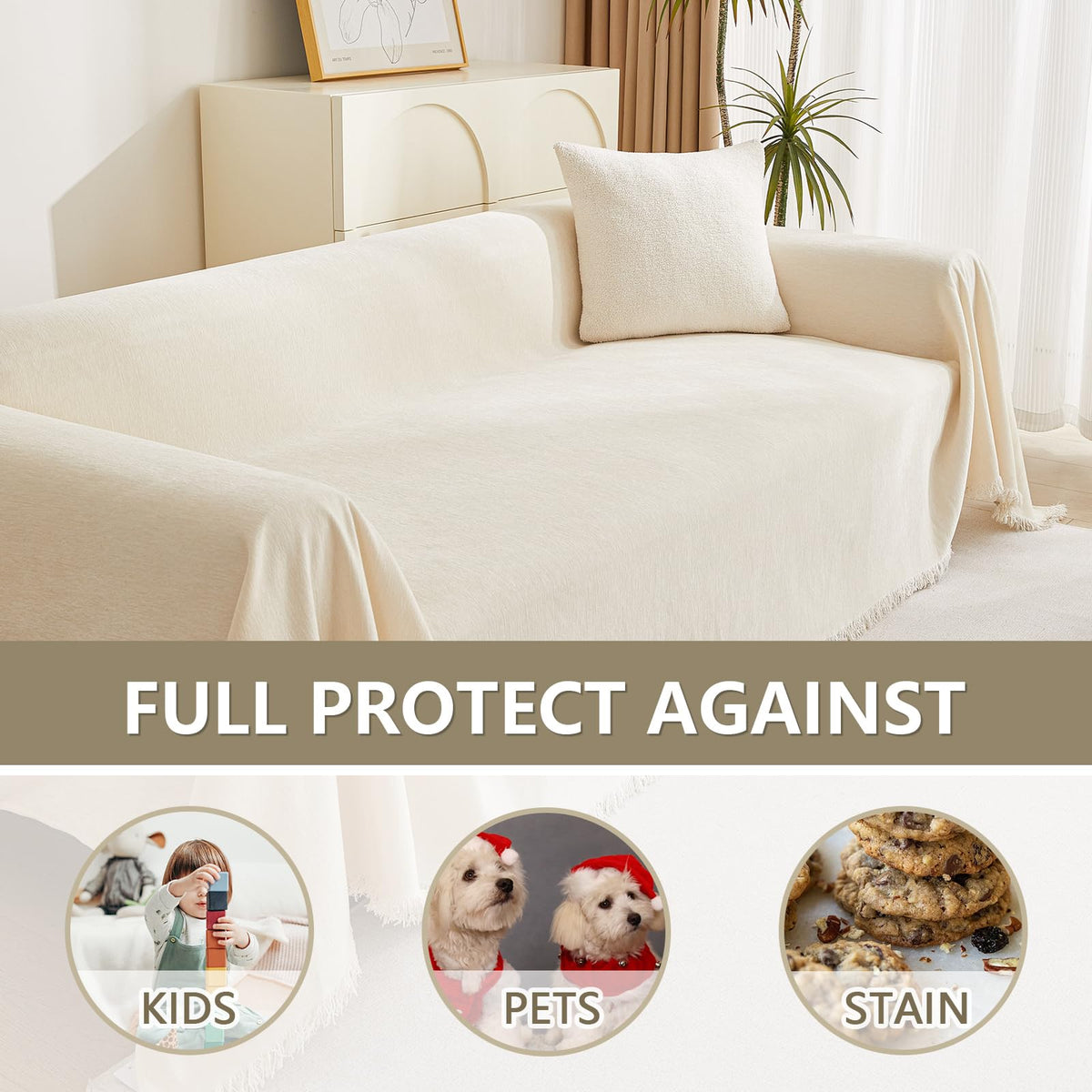MYSKY HOME sectional slipcover designed for L-shaped layouts