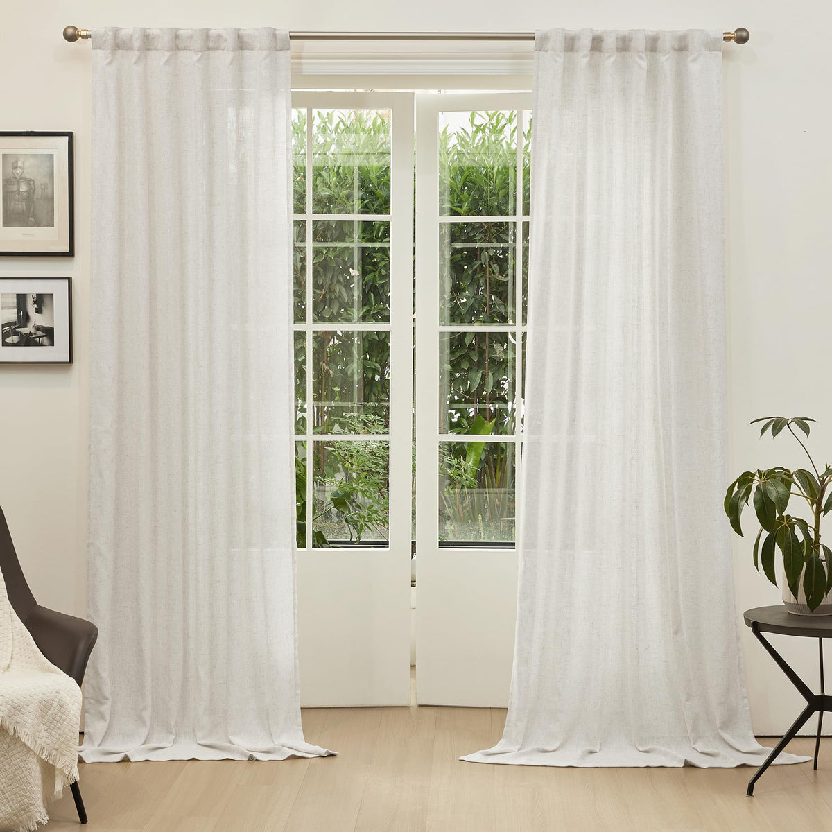 MYSKY HOME semi-sheer curtains diffuse sunlight in living space