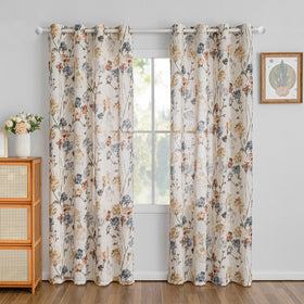 MYSKY HOME curtains with digital flowers for natural charm and soft light