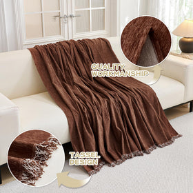 MYSKY HOME tassel-trim detail adds decorative flair while protecting furniture.