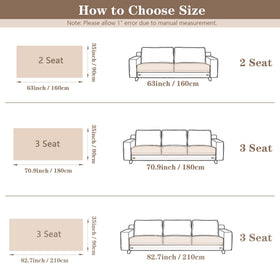 MYSKY HOME fits a 3-cushion sofa for quick protection.