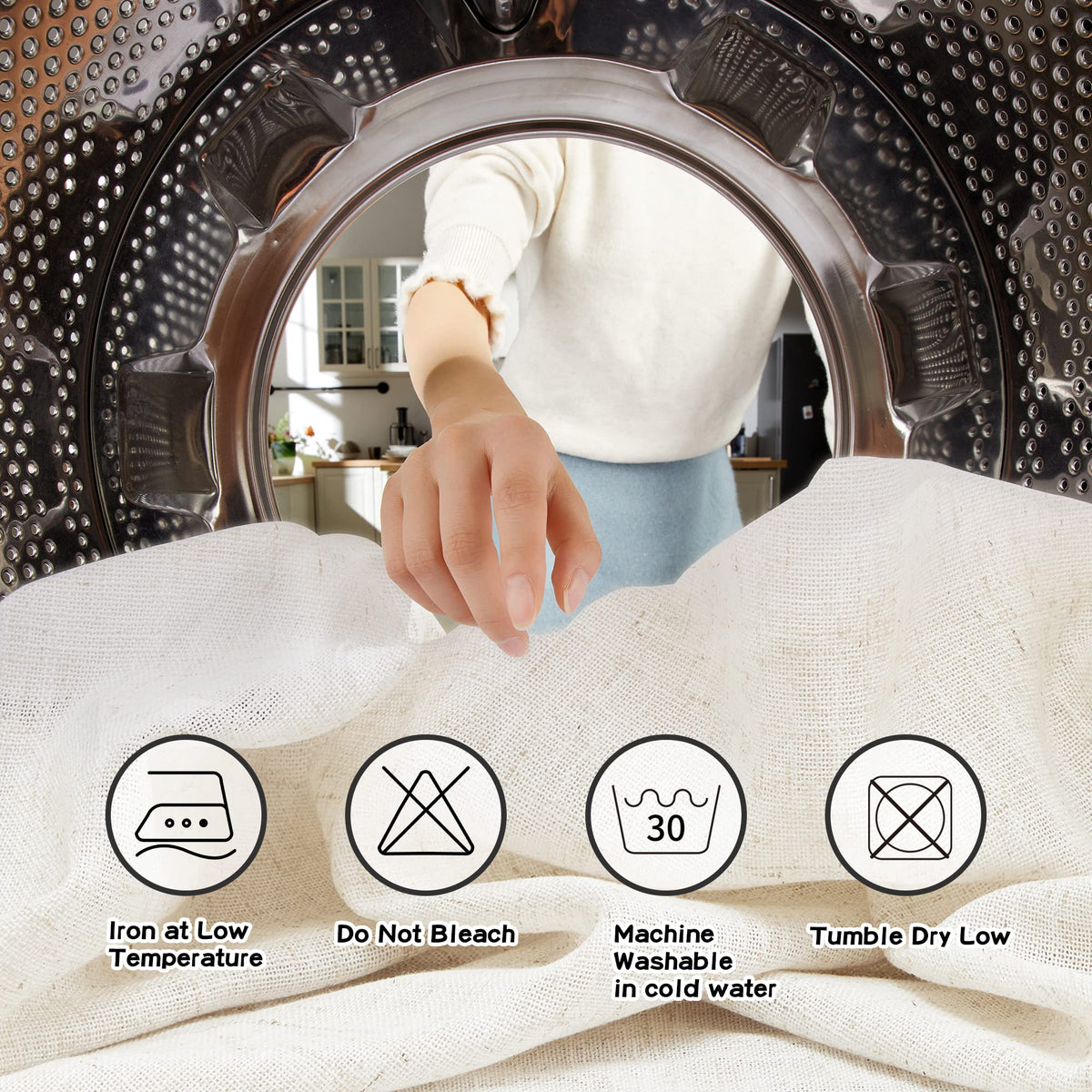 MYSKY HOME versatile hanging options with back tab or rod pocket