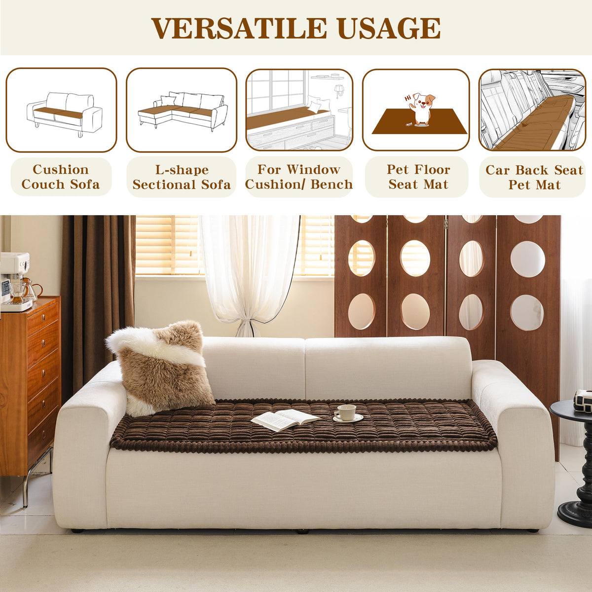 MYSKY HOME washable sofa cover remains soft after many washes