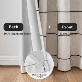 MYSKY HOME rod pocket and back tab curtains offering versatile hanging styles.