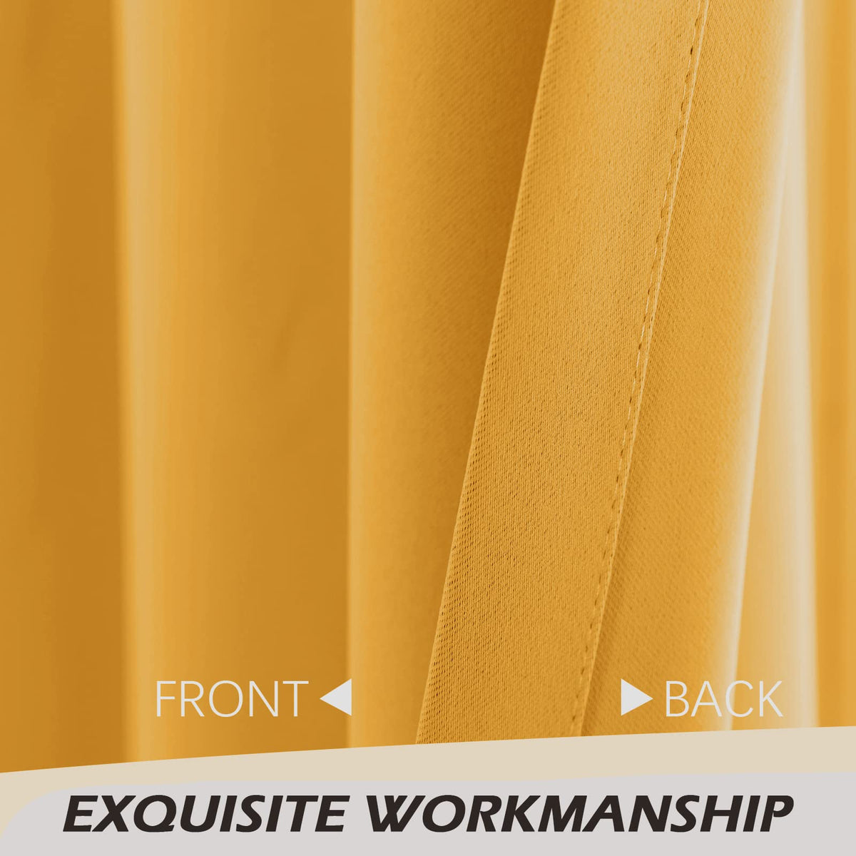 MYSKY HOME yellow blackout curtain highlights energy-saving design to reduce drafts