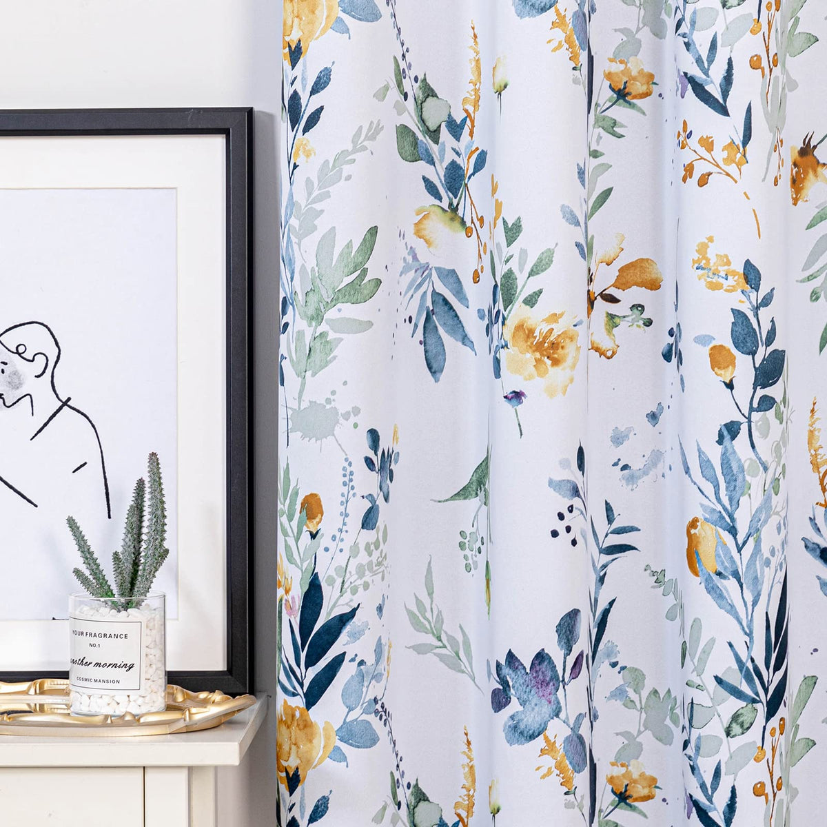 MYSKY HOME yellow and blue colorway adds bright mood to any room