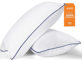 MZOIMZO bed pillow with breathable cover for cooler sleep.