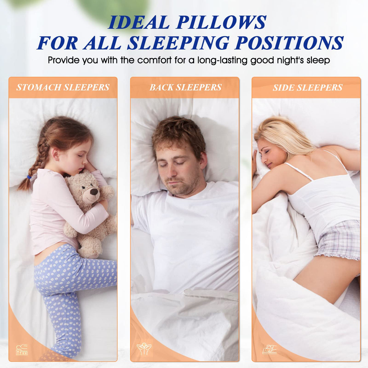 MZOIMZO hotel-quality pillows featured in a stylish bedroom setup