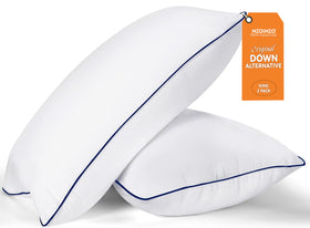 MZOIMZO king size pillow cover close-up, breathable microfiber surface for comfort
