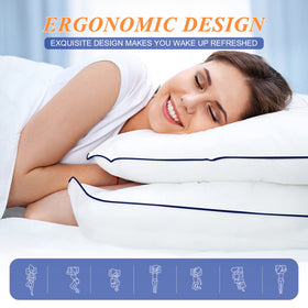 MZOIMZO pillow with no-shift construction adapts to sleeping position.