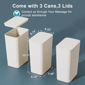 N NETDOT 3 Pack 10L versatile use for bathroom, office, dorm.