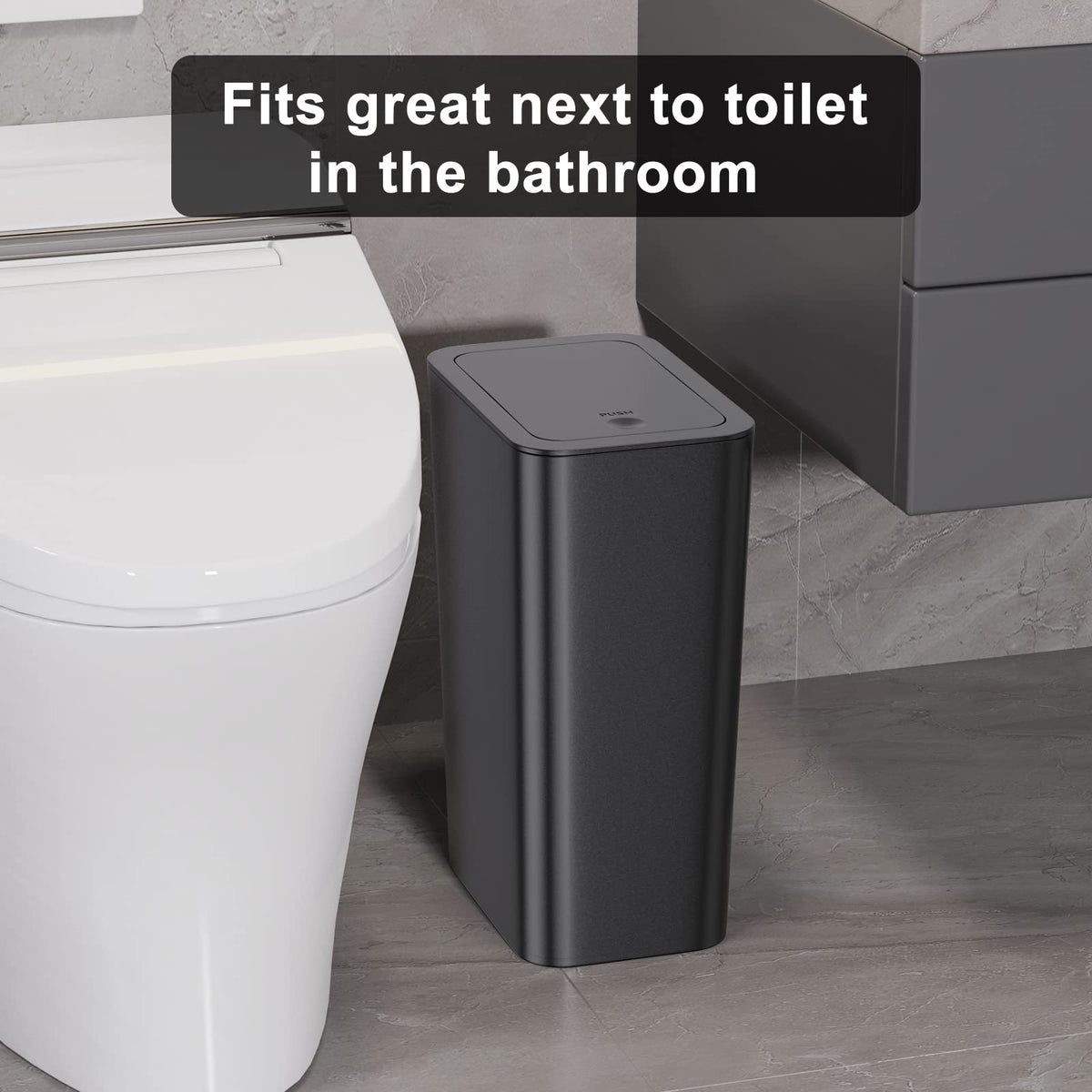 N. NETDOT kitchen 4 Gal trash bin with lid for odor control