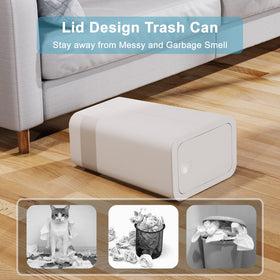 N. NETDOT pop-up lid in operation on a trash can