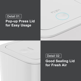 N. NETDOT sturdy lightweight trash bin ideal for kitchen or office.