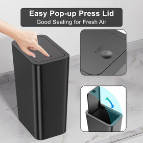 N. NETDOT sturdy PP/ABS trash bin built for durable daily use.