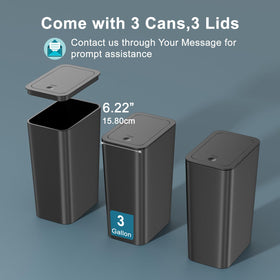 N. NETDOT versatile trash bin for bathroom, kitchen, and office.