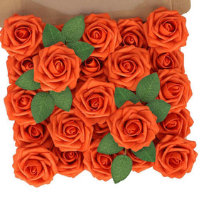 N&T NIETING burnt orange roses bouquet for wedding decor and DIY arrangements.