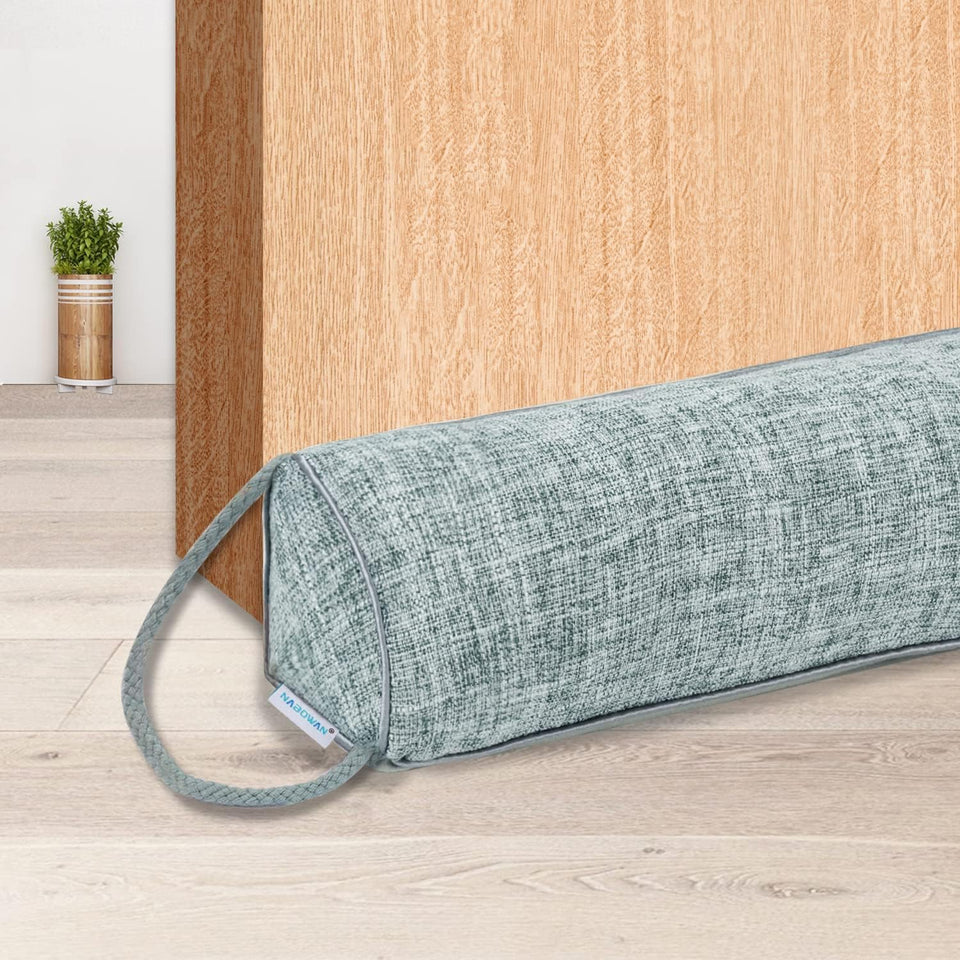 NABOWAN weighted door draft stopper with triangle design securing a tight seal on 3-inch gaps