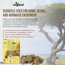 Nagaad Frereana resin packaging showing ethical harvest label